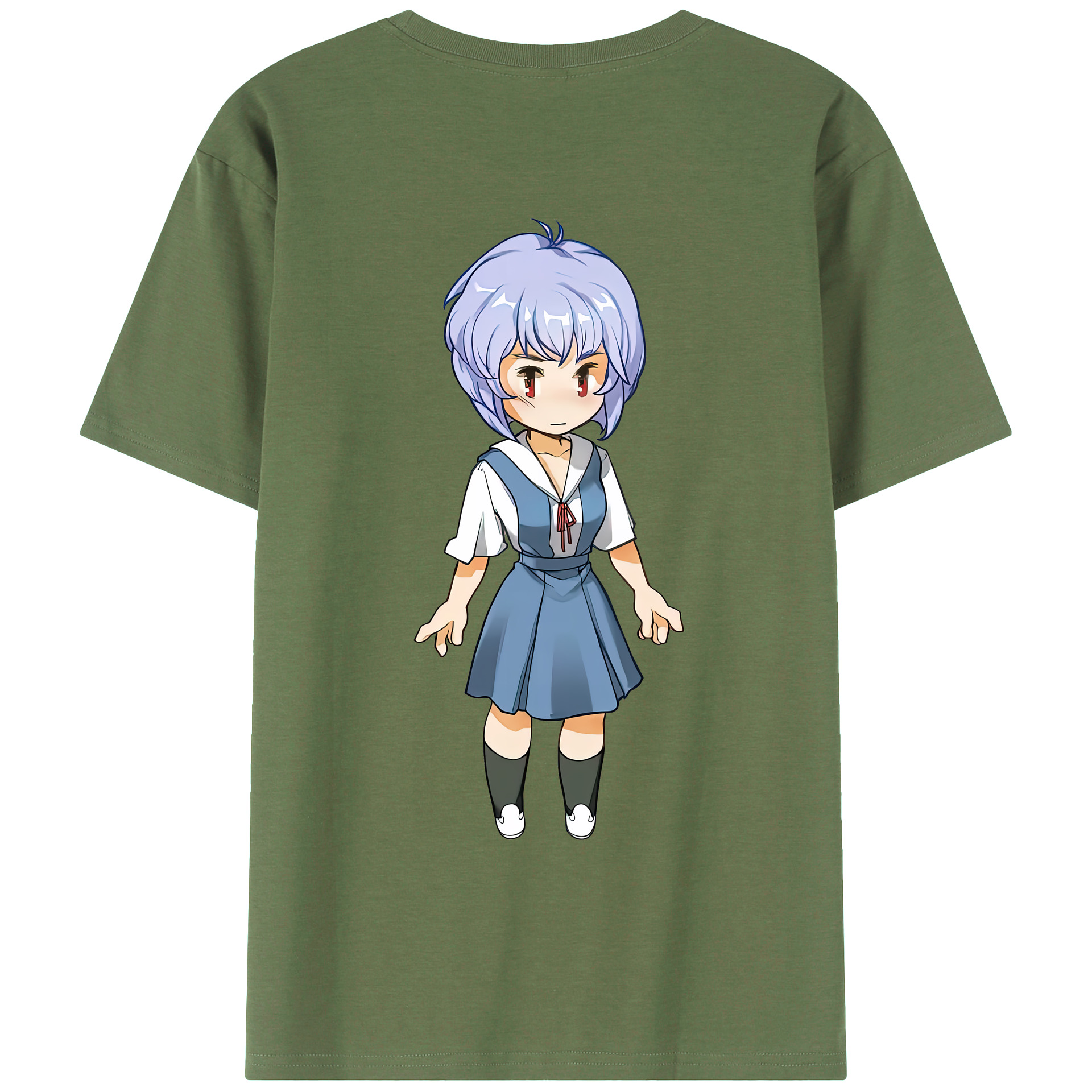 （画像用） EVA 新世紀エヴァンゲリオン 綿100％ メンズ半袖Tシャツ（バックプリント） 通気性